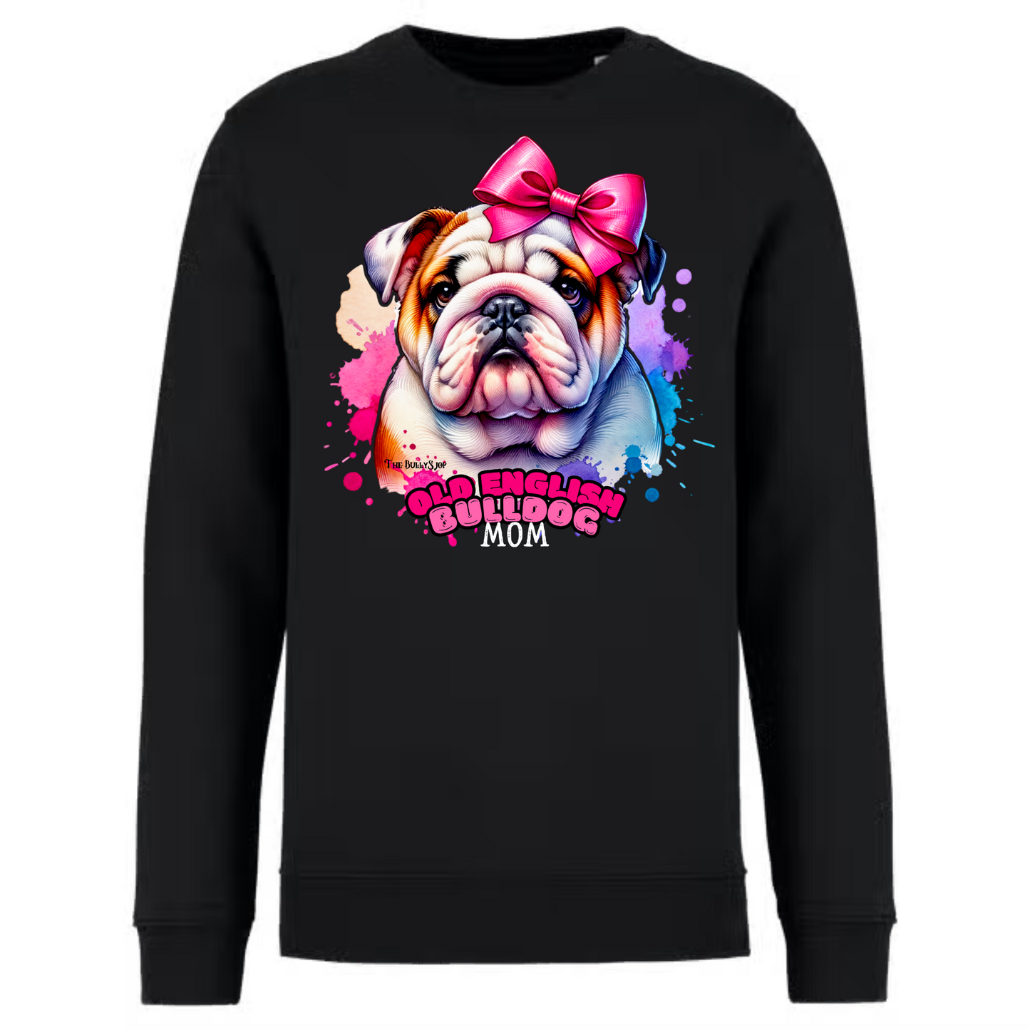 PinkBow English Bulldog Mom Sweater