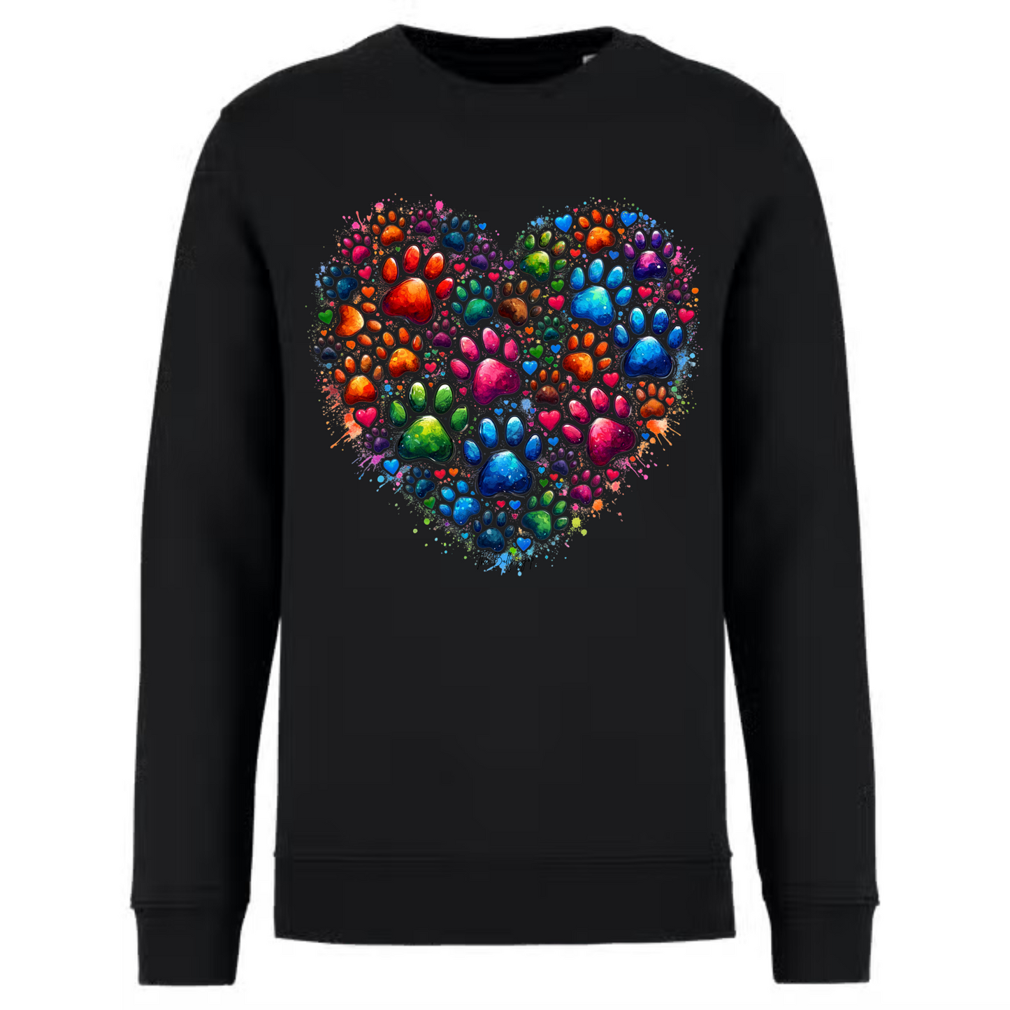 Dog Pawprint Heart Sweater