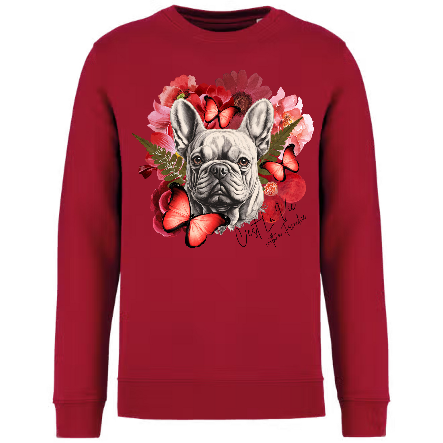 C´est La Vie With A Frenchie Sweater Red
