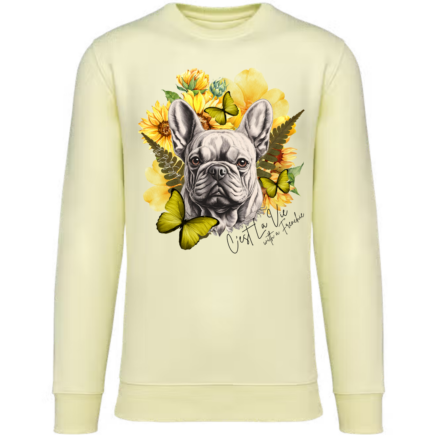 C´est La Vie With A Frenchie Sweater Yellow