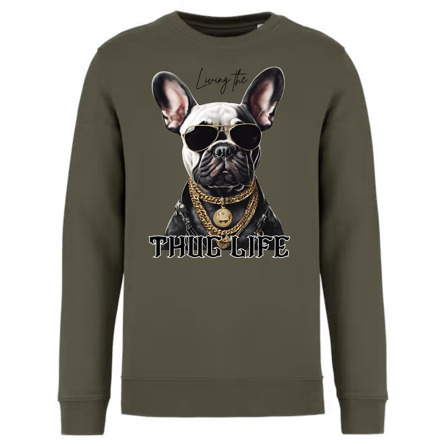 Living The French Bulldog Thug Life Sweater