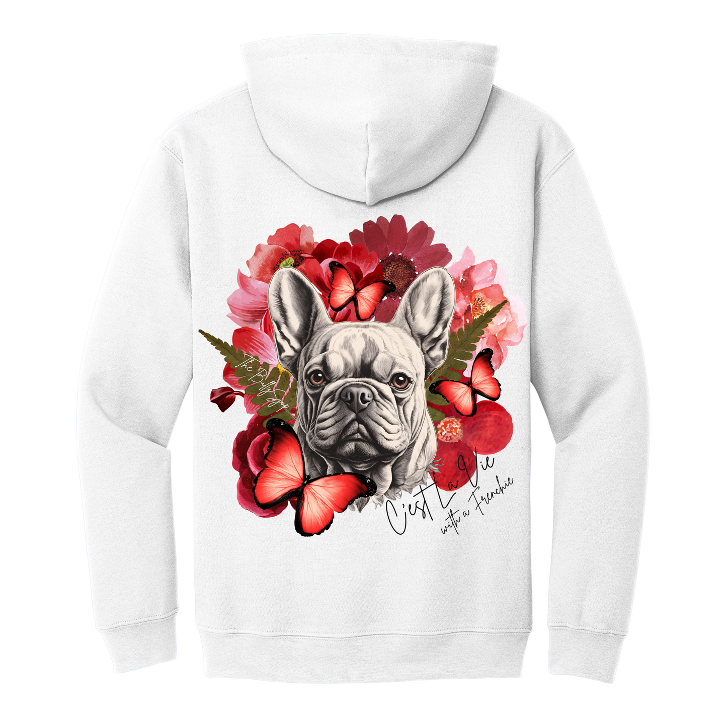 C'est La Vie With A Frenchie Hoodie Red