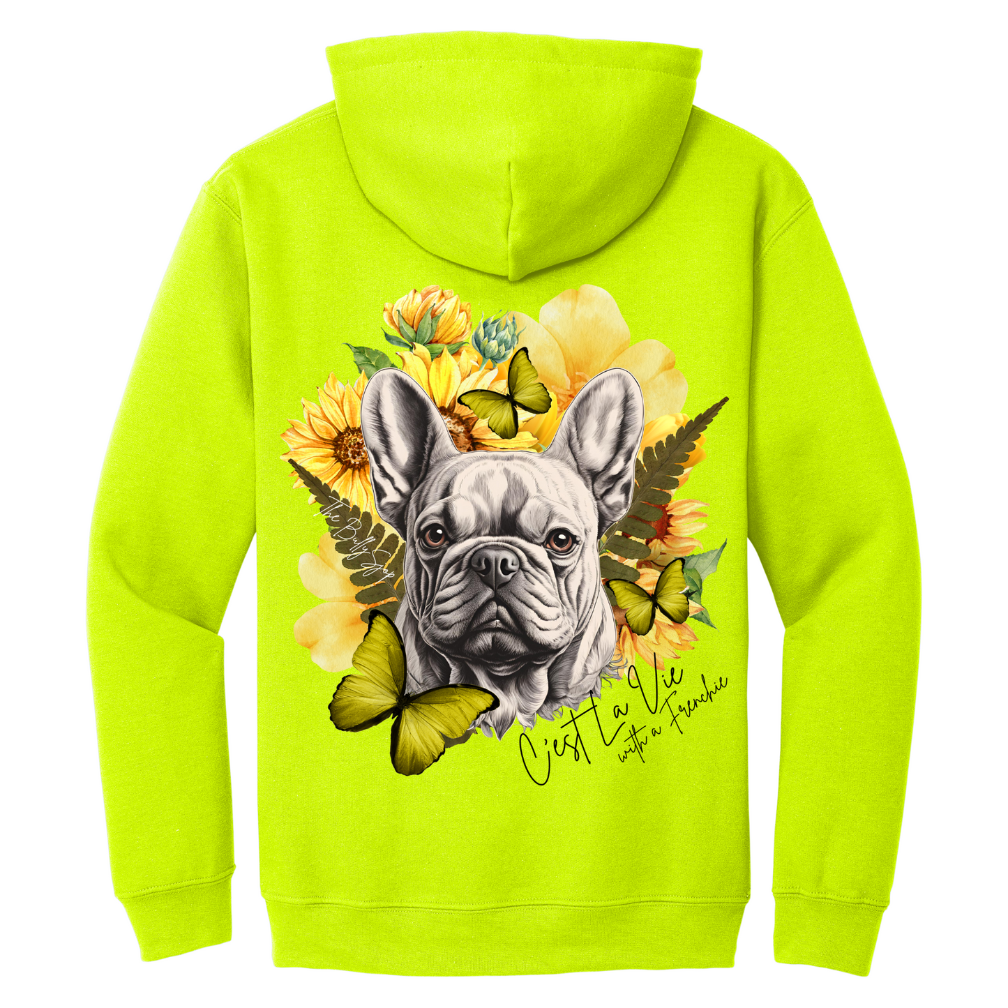 C'est La Vie With A Frenchie Hoodie Yellow