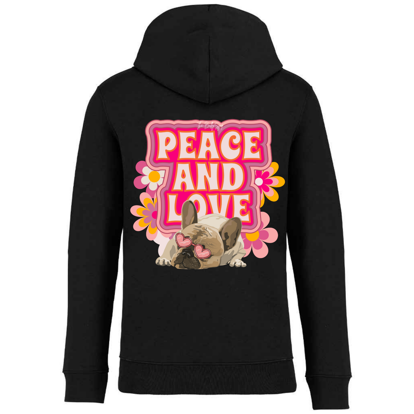 Peace And Love Frenchie Hoodie