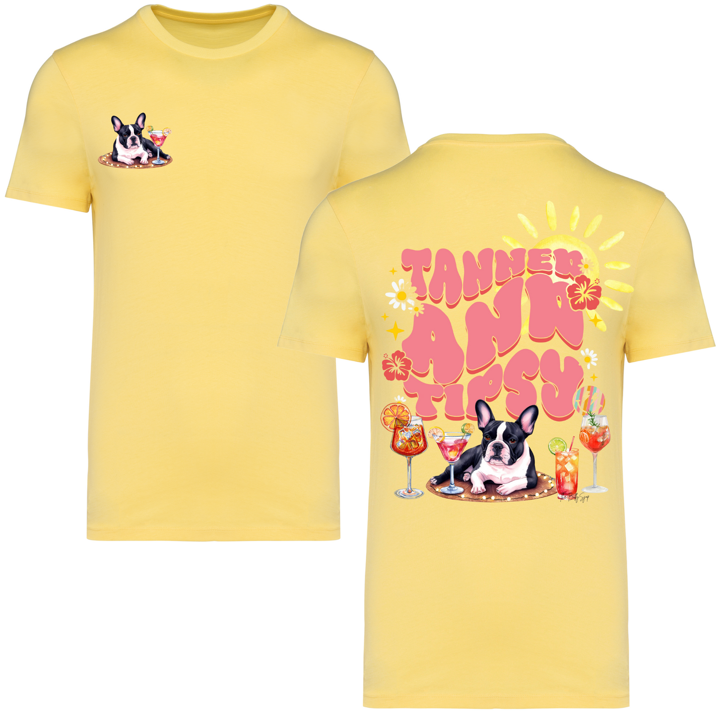 Tanned And Tipsy Frenchie Tee