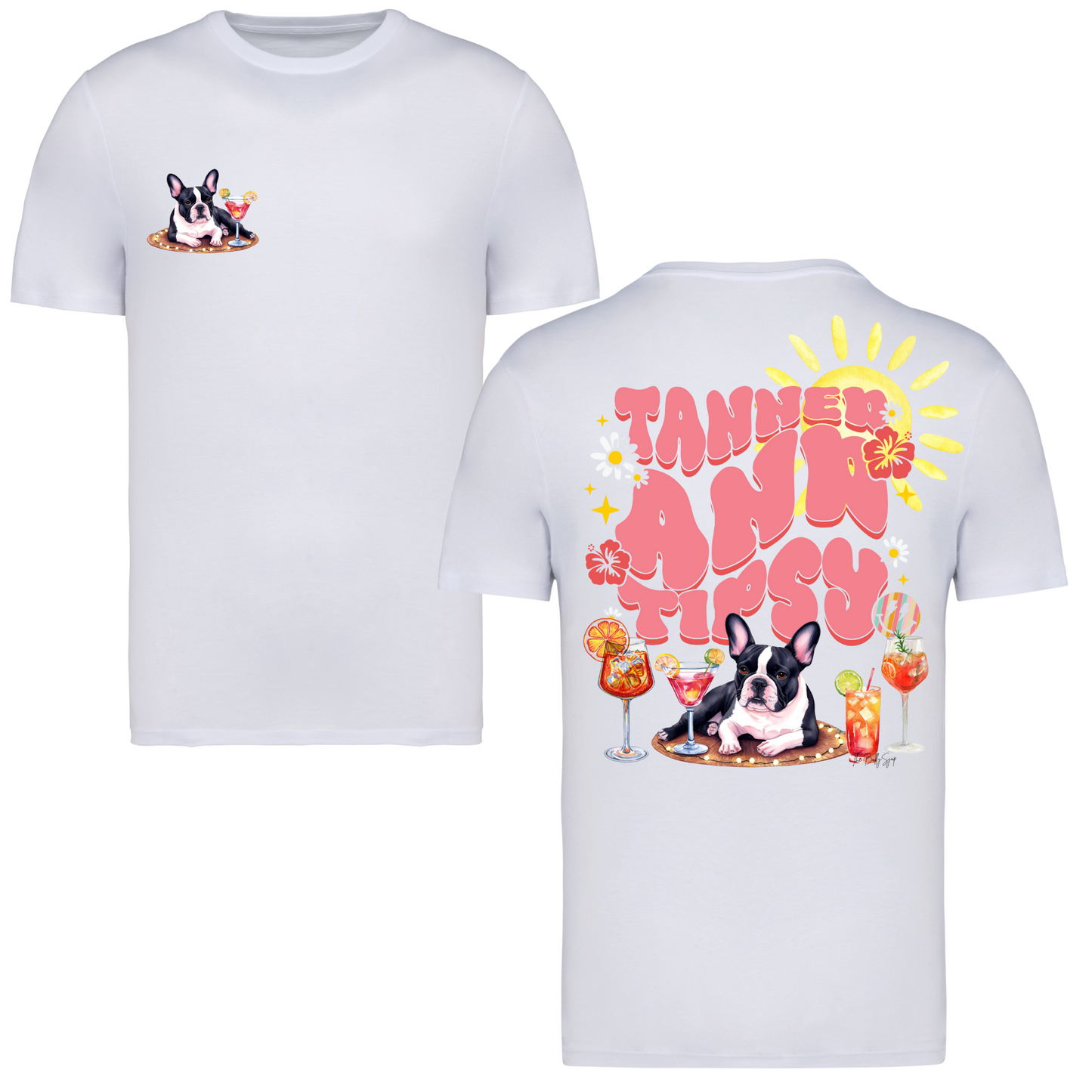 Tanned And Tipsy Frenchie Tee