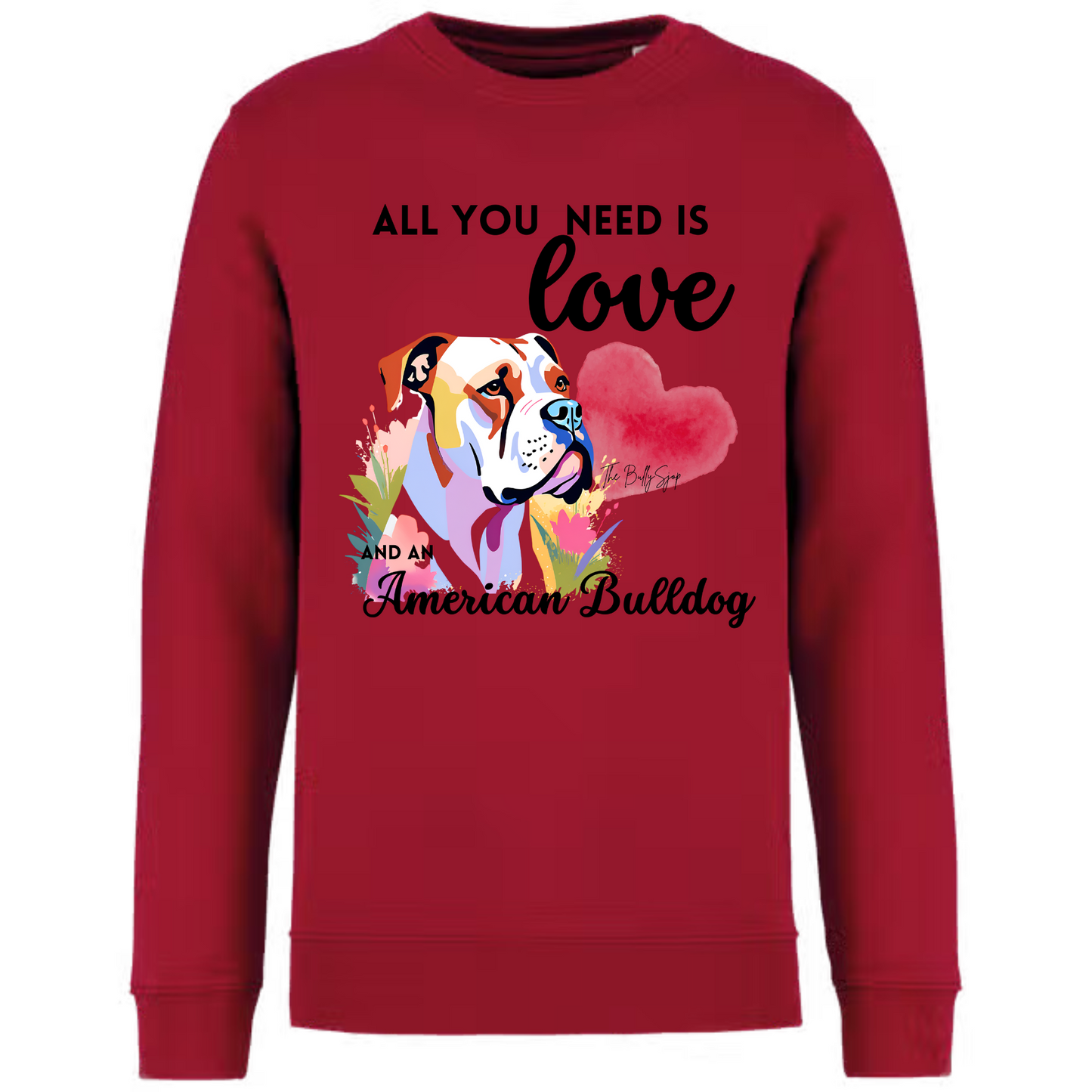 All You Need Is Love And An American Bulldog Sweater