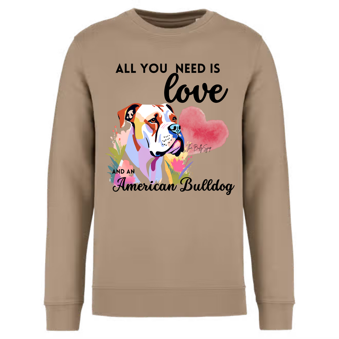 All You Need Is Love And An American Bulldog Sweater