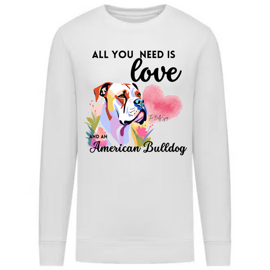 All You Need Is Love And An American Bulldog Sweater