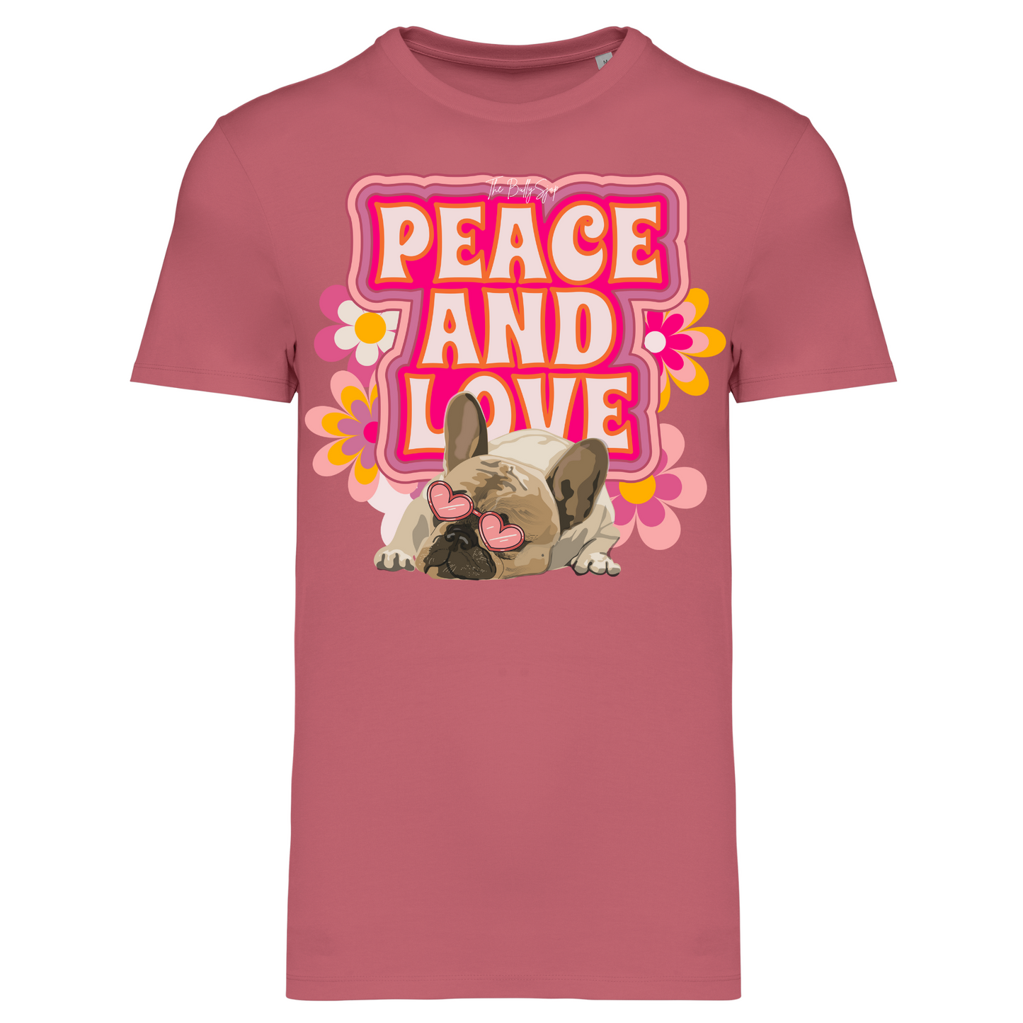 Peace And Love Frenchie Tee