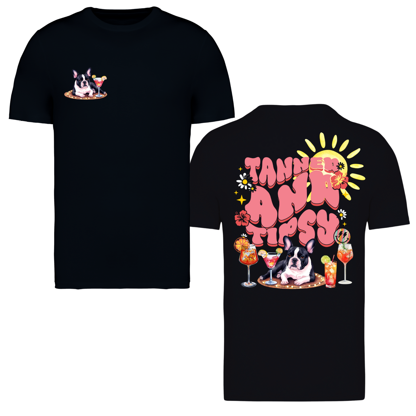 Tanned And Tipsy Frenchie Tee