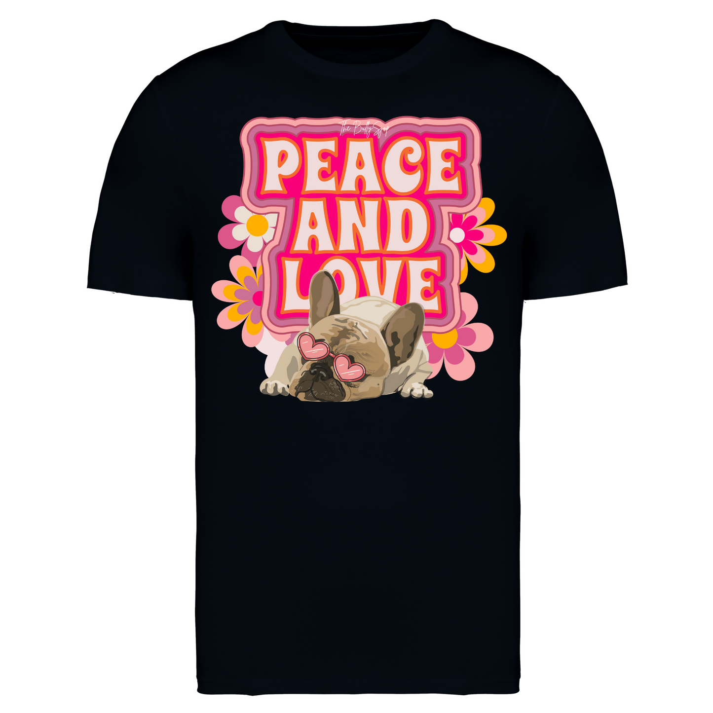 Peace And Love Frenchie Tee