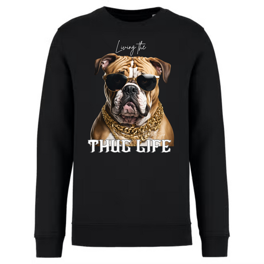 Living The English Bulldog Thug Life Sweater
