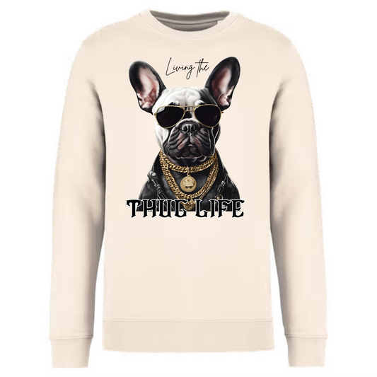 Living The French Bulldog Thug Life Sweater