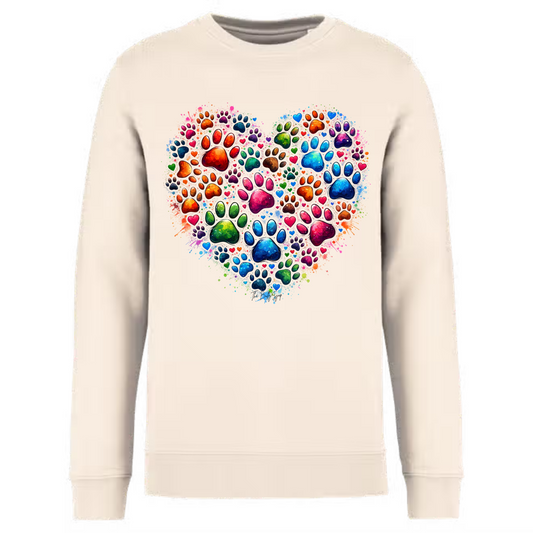 Dog Pawprint Heart Sweater