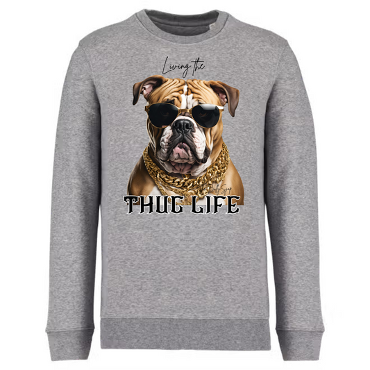 Living The English Bulldog Thug Life Sweater