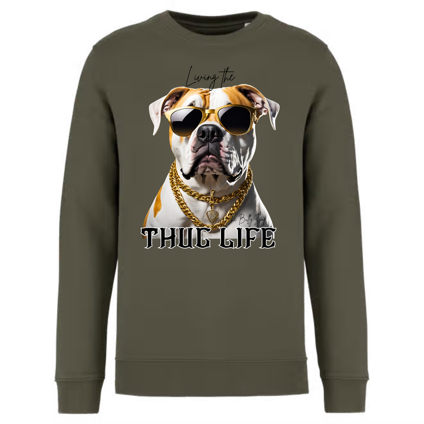 Living The American Bulldog Thug Life Sweater