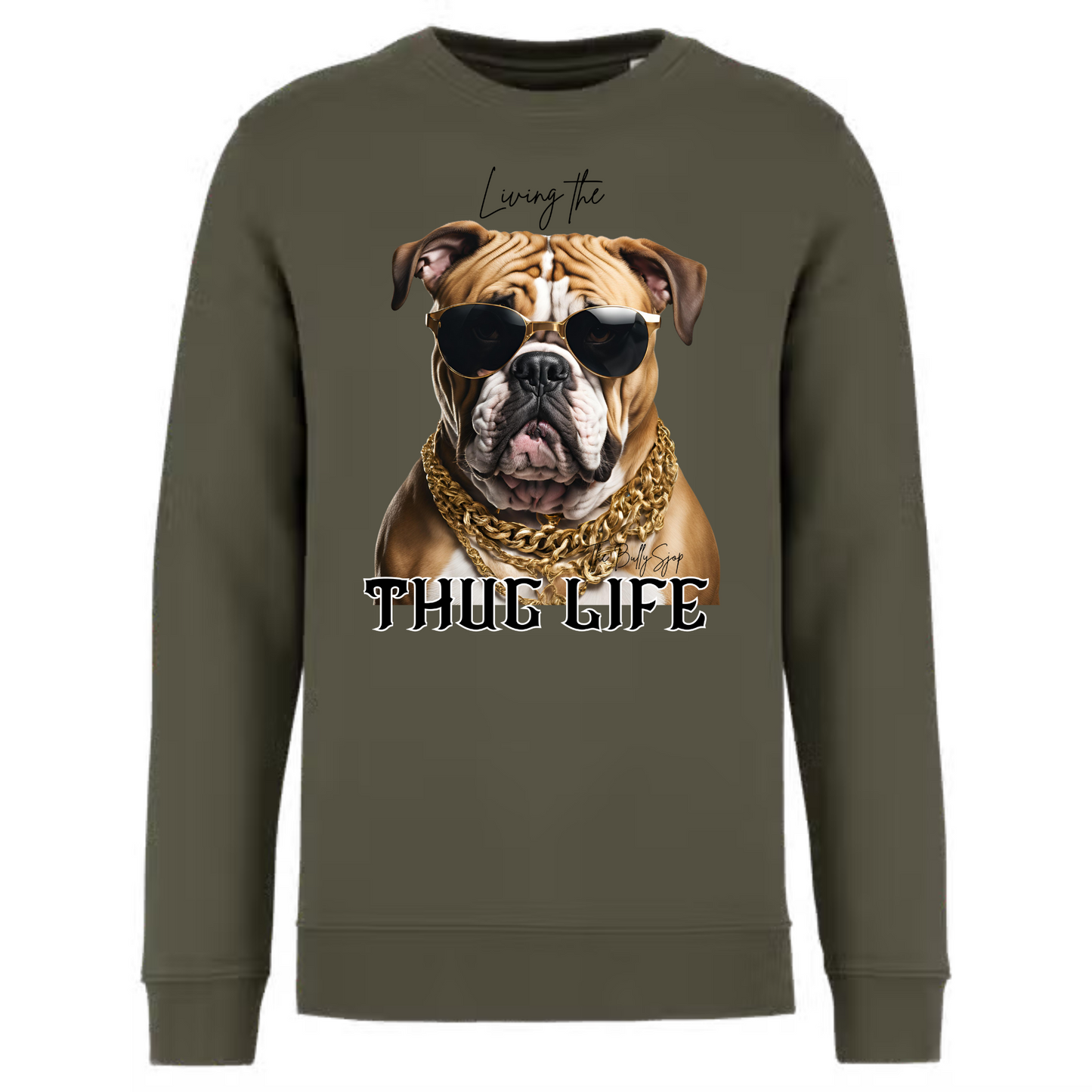 Living The English Bulldog Thug Life Sweater