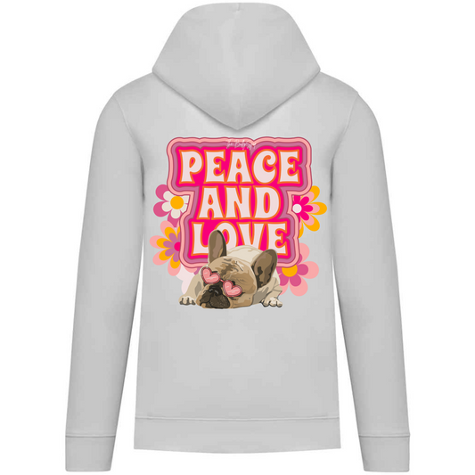 Peace And Love Frenchie Hoodie
