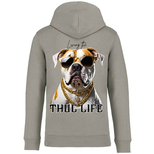 Living The American Bulldog Thug Life Hoodie