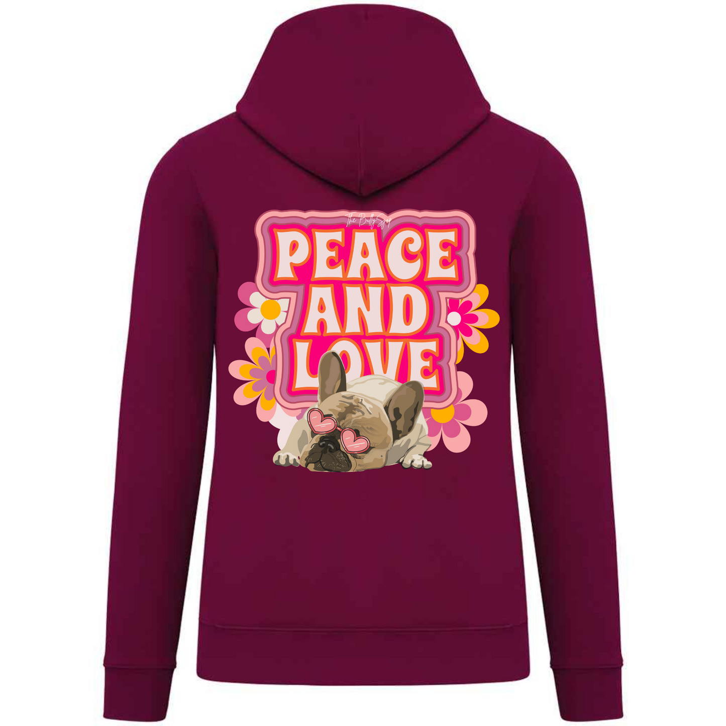 Peace And Love Frenchie Hoodie
