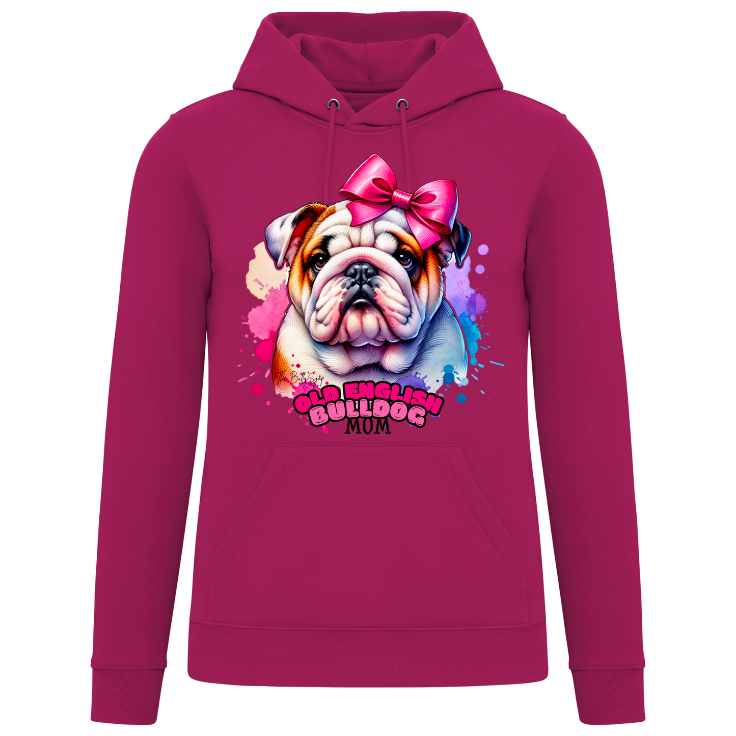 PinkBow English Bulldog Mom Hoodie