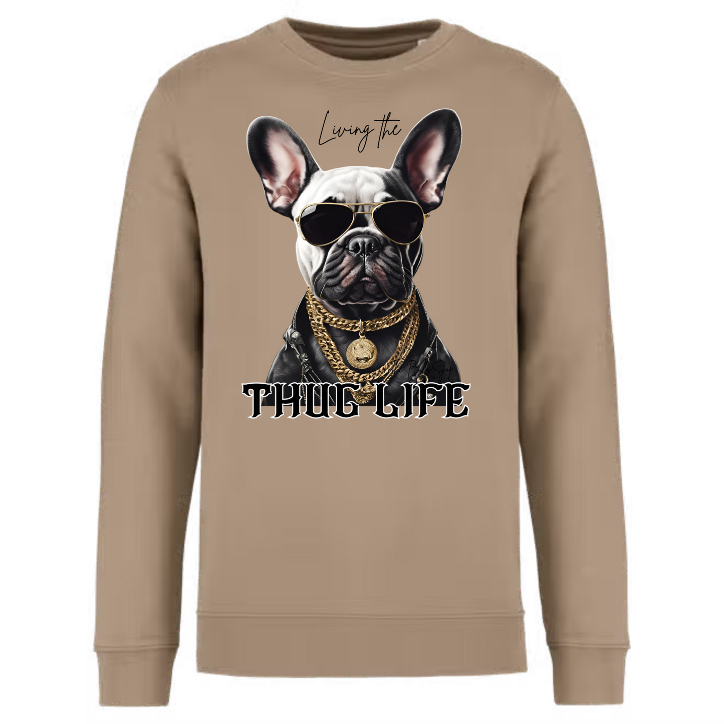 Living The French Bulldog Thug Life Sweater