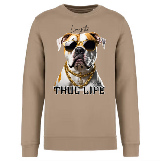 Living The American Bulldog Thug Life Sweater