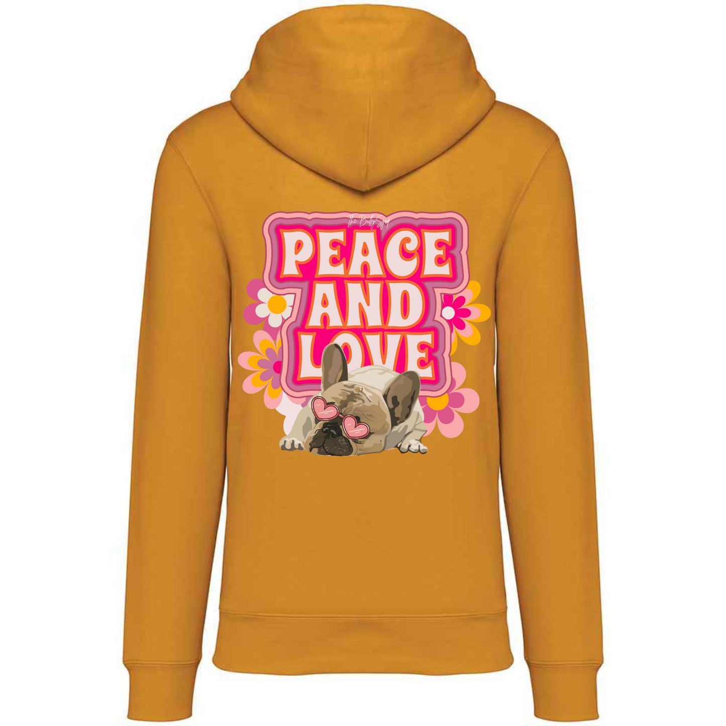 Peace And Love Frenchie Hoodie