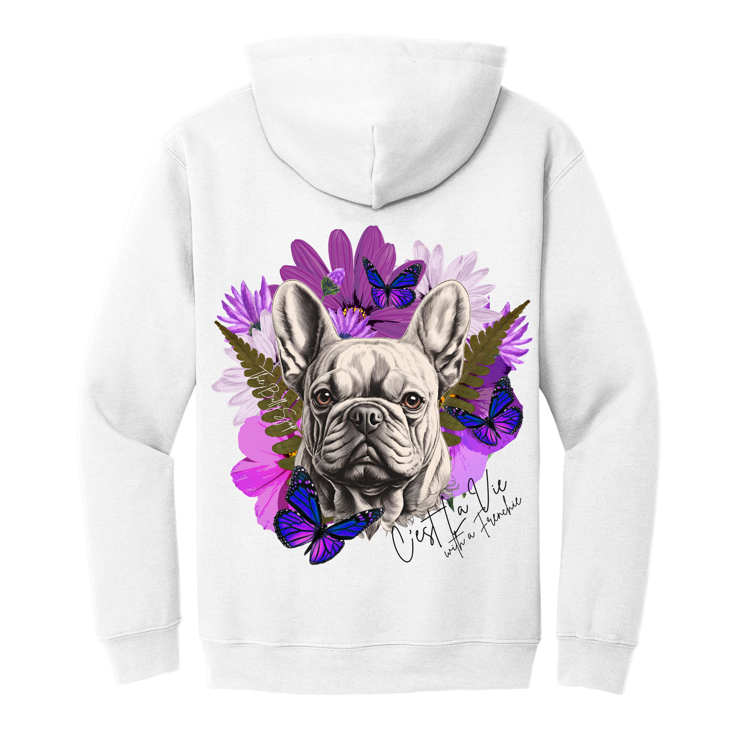 C'est La Vie With A Frenchie Hoodie Purple