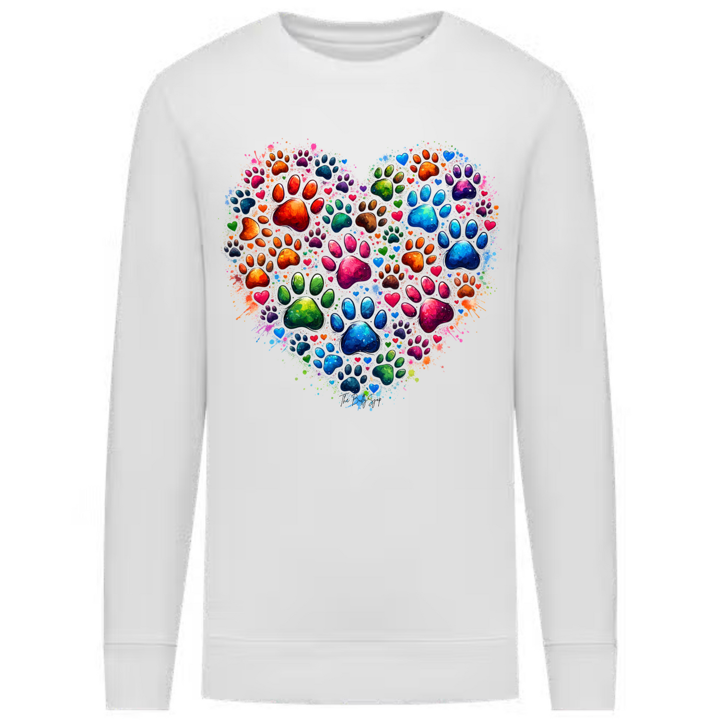 Dog Pawprint Heart Sweater